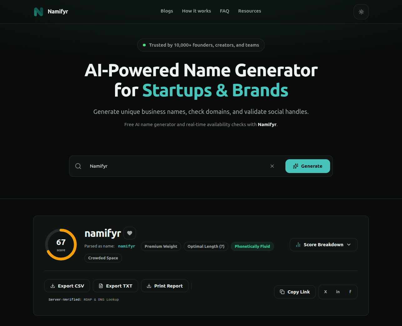 Namifyr - Name Generator screenshot